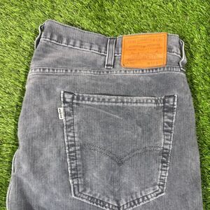 Levi’s Premium 502 Corduroy Pants Gray 42x30 Tapered Y2K Vintage Style